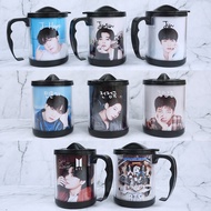 Tumbler Glass BTS BE Version 3 - Merchandise Mug Unofficial KPOP Taehyung Jungkook Jimin bt21