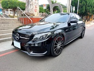 2017年BENZ AMG C43總代理 紅色安全帶 盲點偵測 天窗 原版件 全額貸款 可議價