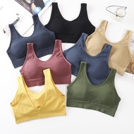 Women's Cotton Underwear Tube Tops Sexy Solid Color Top Fashion Push Up Comfort Bra Female Sports Tank Up Female Crop Top
