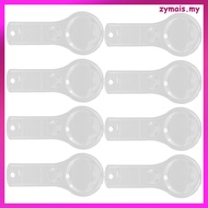 8 Pcs Handheld Magnifier Glass Manual Fold 11.30X5.00X0.65CM Transparent Pp Elderly Child zymais