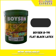 Boysen B-791  Flat Black Latex Paint - Available in 4L and 16L sizes