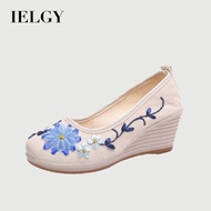 Old Beijing embroidery shoes,  lazy  ethnic shoes