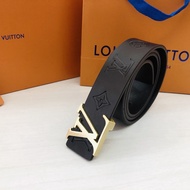 LV multi flower brand leather belt aviation leisure fashion business men and womenhggb