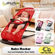 【Ready Stock】Baby Rocking Chair Pet Balance Chair Foldable Bouncer Swing With Toys Rocke Chair Breat
