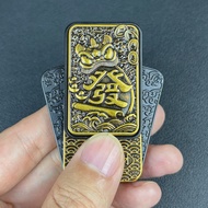 new Get Rich Cat EDC Fidget Slider Three-layer Metal Push Fidget Toys Fashion Fun Stress Relief Toy 