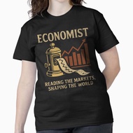 Economist Professional T-Shirt for Men and Women - Cool Economist Shirt - Reading the Markets Shapin