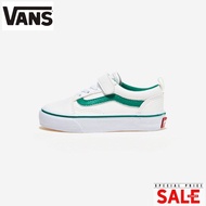 【Vans Korea】 VANS Toddler OLD SKOOL(15-22) V36CS PU 	WHITE/GREEN Kids Shoes (Size-mm) ● Special SALE