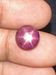 ทับทิมสตาร์ธรรมชาติ 4.36 กะรัต ทรงกลม ขนาด 9.4x4.6มม อัญมณีธรรมชาติ 100% Natural Star ruby 4.36cts 9