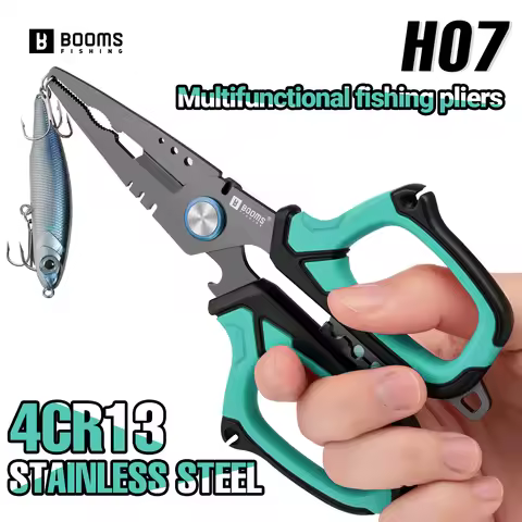 Booms Fishing 4CR13 Multifunction Stainless Steel Fishing Pliers Fishing Split Ring Pliers Hook Remo