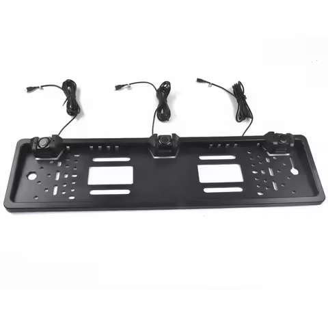Car Parking Sensors Parktronics European License Plate Frame Reversing Radar with 3 Sensors EU Plate