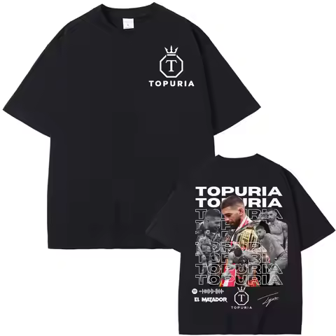 Men's Clothing Fashion Gothic Oversized Shirts El Matador Ilia Topuria Vintage Graphic T Shirt Man S