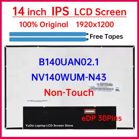 14 Inch Laptop LCD Screen NV140WUM-N43 B140UAN02.1 For Lenovo ThinkPad T14 T14s P14s Gen 3 Gen 4 Dis