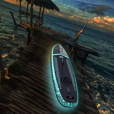Vertical Paddle Board with Light Emitting Diode Luminous Surf Luminous Sup Electric Balance Board Lu