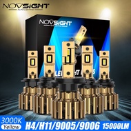 Novsight F03Y 3000K 70W 15000LM Yellow Light Car LED Headlight H4/H11/9005/9006 Fog Light Bulb