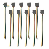 10 Pcs 616E 4P4C RJ9 Female Telephone Connector Adapter w 4 Wires 8cm