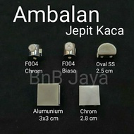 F004 Chrome Glass Clamp Shelf, F004 Regular, Oval 2.5cm, Aluminum 3x3cm 3x6cm Chrome 2.8cm