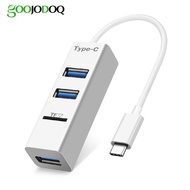 Goojodoq USB Type C HUB ถึง 3 พอร์ต USB S plitter กับเครื่องอ่านบัตร TF สำหรับ MacBook Pro iMac พีซี