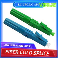 VBUJE LC Upc/apc ตัวต่อไฟหัวต่อคอมพิวเตอร์โหมดเดียว LC ไฟเบอร์สายไฟออปติคเชื่อมต่อแบบรวดเร็ว10-100ชิ