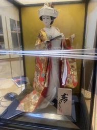 日本尾山人形藝妓和服人偶花嫁(附展示玻璃木框)