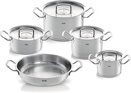 Fissler Original-Profi Collection 5-Piece Stainless Steel Pot Set with Metal Lid (3 Saucepans, 1 Ste