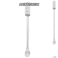 MAINAUSHUI6K Electrical Outlet Extender, Adjustable Length White Power Outlets Extender,  Rotates 18