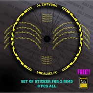 KORE Realm 2.7 Rims MTB Decals Sticker for 2 RIMS.