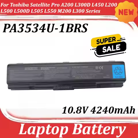 PA3534U-1BRS 10.8V 4240mAh Laptop Battery for Toshiba Satellite Pro A200 L300D L450 L200 L500 L500D 