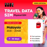 Malaysia SIM Card 10GB - 20GB Data I 30 days  | 4G/5G | Zero1 2GO full speed Travel Data SIM