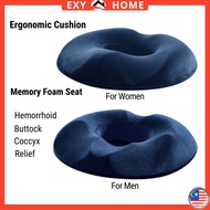 Ergonomic Donut Cushion Orthopedic Memory Foam Seat for Tailbone Hemorrhoid Postpartum Pain Relief
