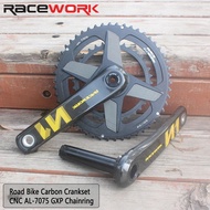 RACEWORK 11/12 Speed Carbon Fiber Crankset Road Bike Crank 170mm GXP Chainring 50-34T/52-36T/53-39T For Gravel Bicycle Part