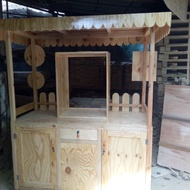 gerobak kayu minimalis/booth/gerobak bakso/gerobak kayu jati belanda