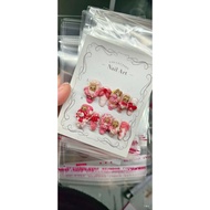 Blue polka dot cute short nails hand-made press-on nails