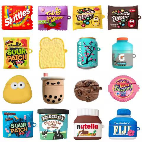 Biscuit Chocolate Beans Candy Case for Apple Airpods 4 3 2 Gen Protective Cover for AirPods Pro 2 Ge