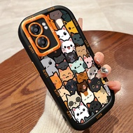 Case For OPPO A57 2022 A77 2022 A57s A57e A77s Shockproof Silicone Cat Phone Phone Case