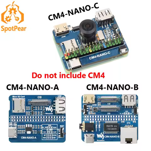 Raspberry Pi Compute Module 4 Nano Base Board Option CM4-NANO-A/B/C IO Board Same Size as the CM4 No