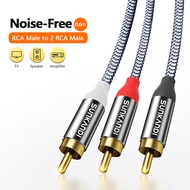 Sunkandi RCA Cable RCA to 2 RCA Stereo Audio Y-Adapter Y Splitter Connector for Home audio/video