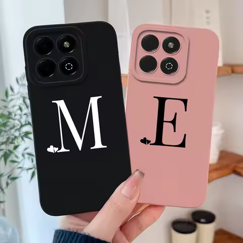 For Honor X6B Plus Case Simple Heart Letters Soft Liquid Silicone Phone Housing For Honor X6 B X6b+ 