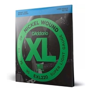 D’Addario Bass Guitar Strings EXL220 Nickel Wound 40-95 + 6 Guitar Picks