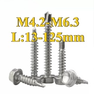 410 Stainless Steel External Hexagon Self-Drilling Screw M4.2/M4.8/M5.2/M6.3 (BY-DM12) (Y10) (x10)