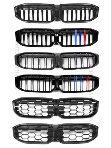 Front Kidney Double Slat Diamond Grille Grill Grid Mesh Tuning For BMW 3 Series G20 G21 LCI 2023 202