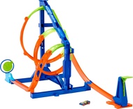 Hot Wheels Looping Twister Set - Track Set with Triple Corkscrew Looping and Storage Box, Includes 1