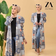 CARDIGAN WOMEN Cardigan Labuh Dress Azalea ZoeArissa Readystock Pearl Crepe Murah Dinner Wedding Att