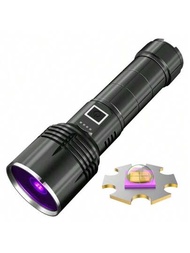 1入365納米紫外線手電筒,用於螢光抗原試劑檢測燈,紫外線黑鏡伍德裡夫特特殊識別