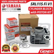 [1FC-E1310-00+1DY-WE160-02] Yamaha Lagenda SRL115 Fi V1 Cylinder Block + Piston Kit Set 100% Origina