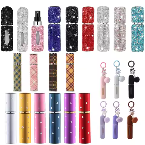Diamond Perfume Bottle Plush Sub Bottle Bottom-Filling Pump Travel Portable Sample Plush Perfume Ref