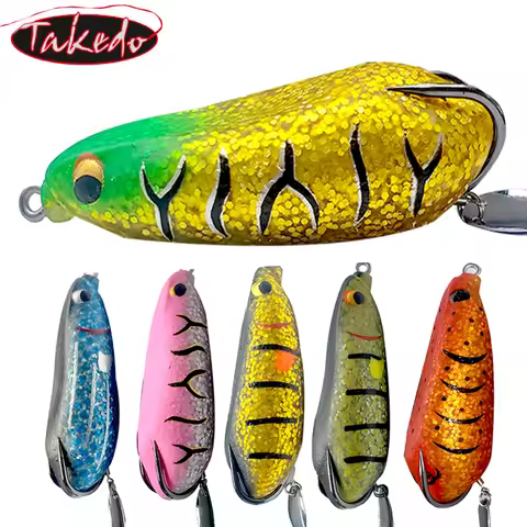 TAKEDO 2025 NEW Fishing Product Topwater Frog Lure LW039 8cm 25g Jump Frog Lure Wobbers For Snakehea