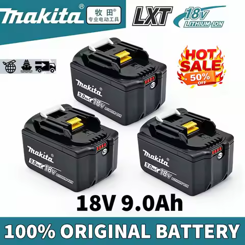100% Original Makita 18V Battery 9Ah/6Ah Li-Ion BL1890B BL1860B High Cycle Power Tools Rechargeable 