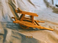 古早味早期農家農具 生活擺飾 懷舊 收藏 竹木制工藝品  袖珍模型  鄉土教學 平板車