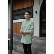 KATUN Ness Wardrobe NRZ Men's 3-Sleeved Cotton Linen Sage Mintkoko