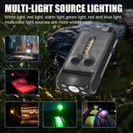 Boruit V30 Small Led Flashlight with 365nm UV, Red Green Light - 180° Swivel, Magnet EDC Clip Flashl